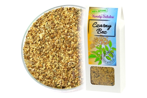 Kwiaty Jadalne SUSZONE KWIATY CZARNEGO BZU (30g) Na Prezent